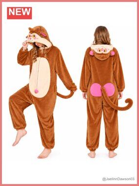 Adult Onesie Flannel Animal Pajamas One Piece Hooded Costume